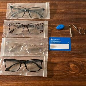 Anti- Blue Ray glasses (4 pack!)